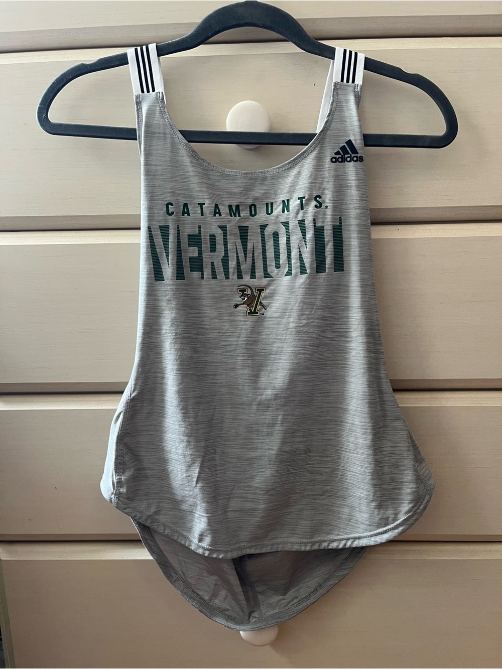 adidas Gray Vermont Catamounts Tank Top